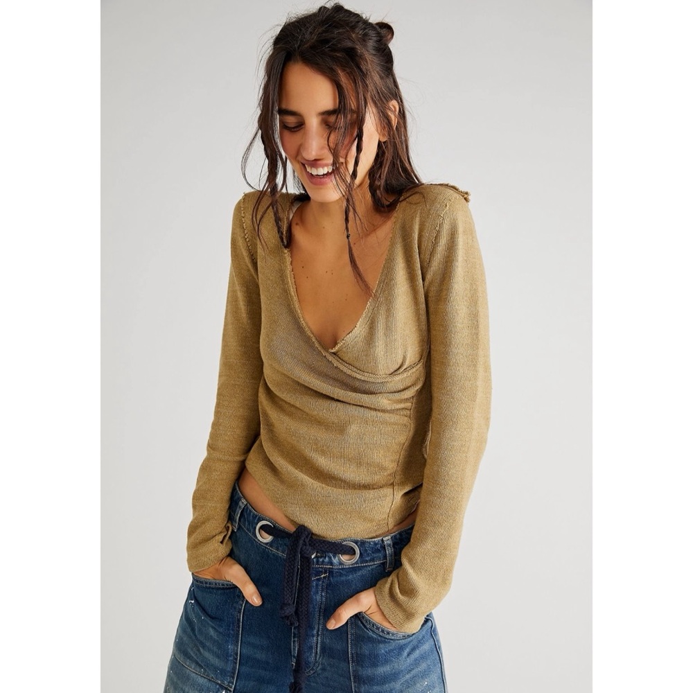 FREE PEOPLE Wrap LIKE A BOSS Raw Hem Top